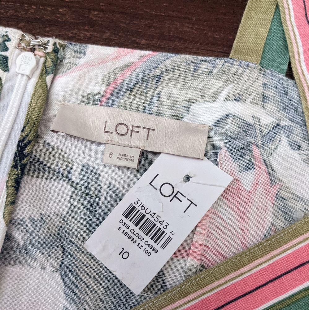 NWT Loft Tropical Maxi Dress - Picture 7 of 8